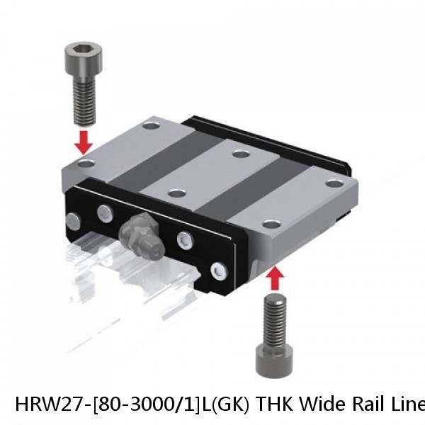 HRW27-[80-3000/1]L(GK) THK Wide Rail Linear Guide (Rail Only) Interchangeable HRW Series