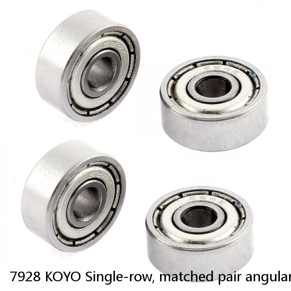 7928 KOYO Single-row, matched pair angular contact ball bearings #1 small image
