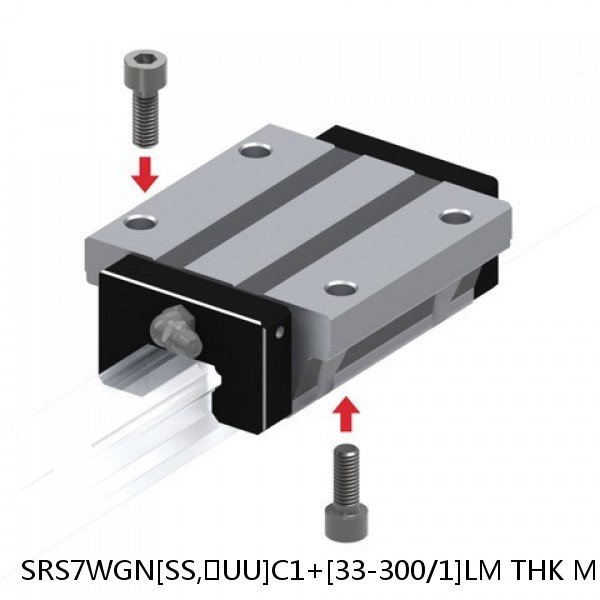 SRS7WGN[SS,​UU]C1+[33-300/1]LM THK Miniature Linear Guide Full Ball SRS-G Accuracy and Preload Selectable
