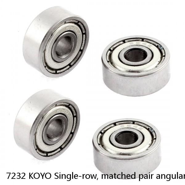 7232 KOYO Single-row, matched pair angular contact ball bearings #1 image