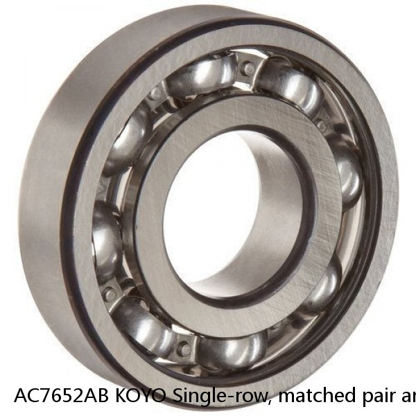 AC7652AB KOYO Single-row, matched pair angular contact ball bearings #1 image
